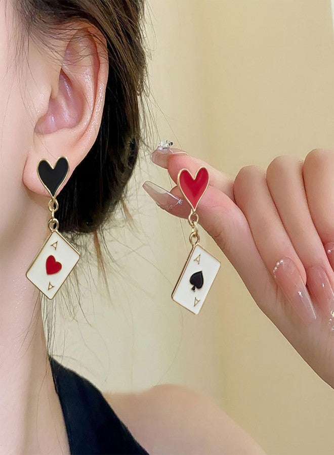 JAVARNV Queen of Hearts Costume Jewelry Red Heart Necklace Earrings Black Choker Heart Pendant Halloween Vampire Accessories - Image 5